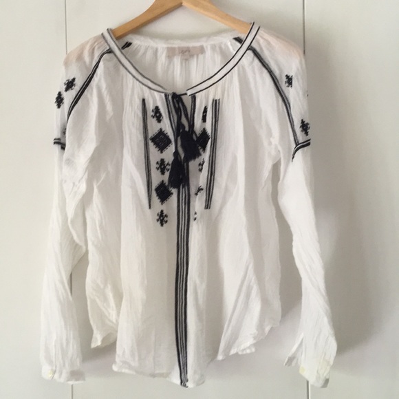 LOFT Tops - LOFT embroidered blouse